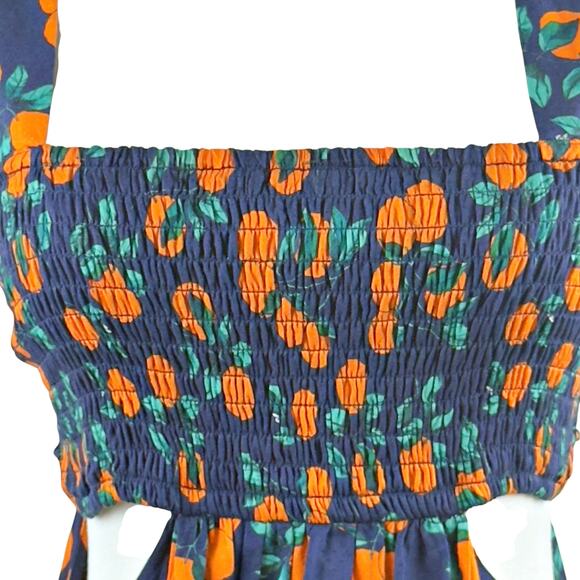 Anthropologie The Piper Bandeau Cutout Oranges Ruched Mini Dress XS RARE - Picture 4 of 10